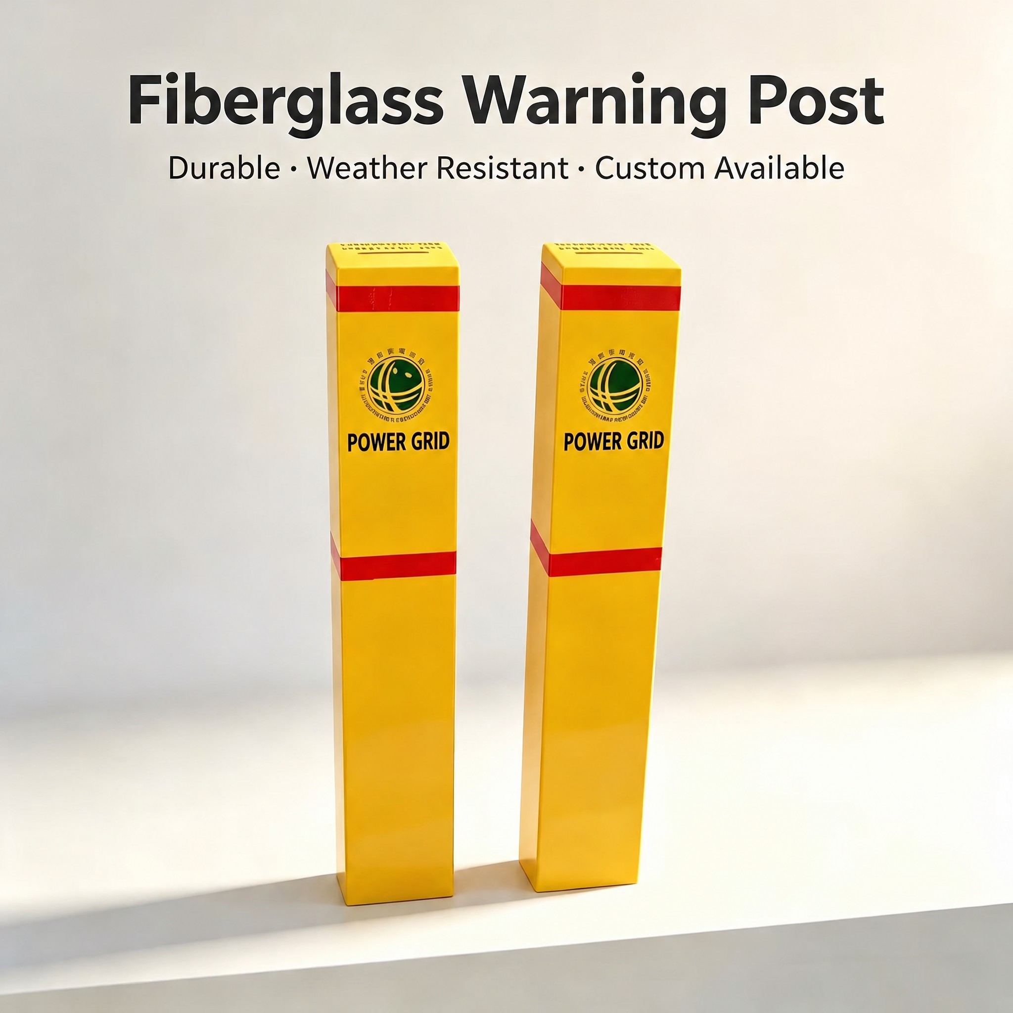 Fiberglass Reinforced Plastic Safety Warning Post Marker image 1