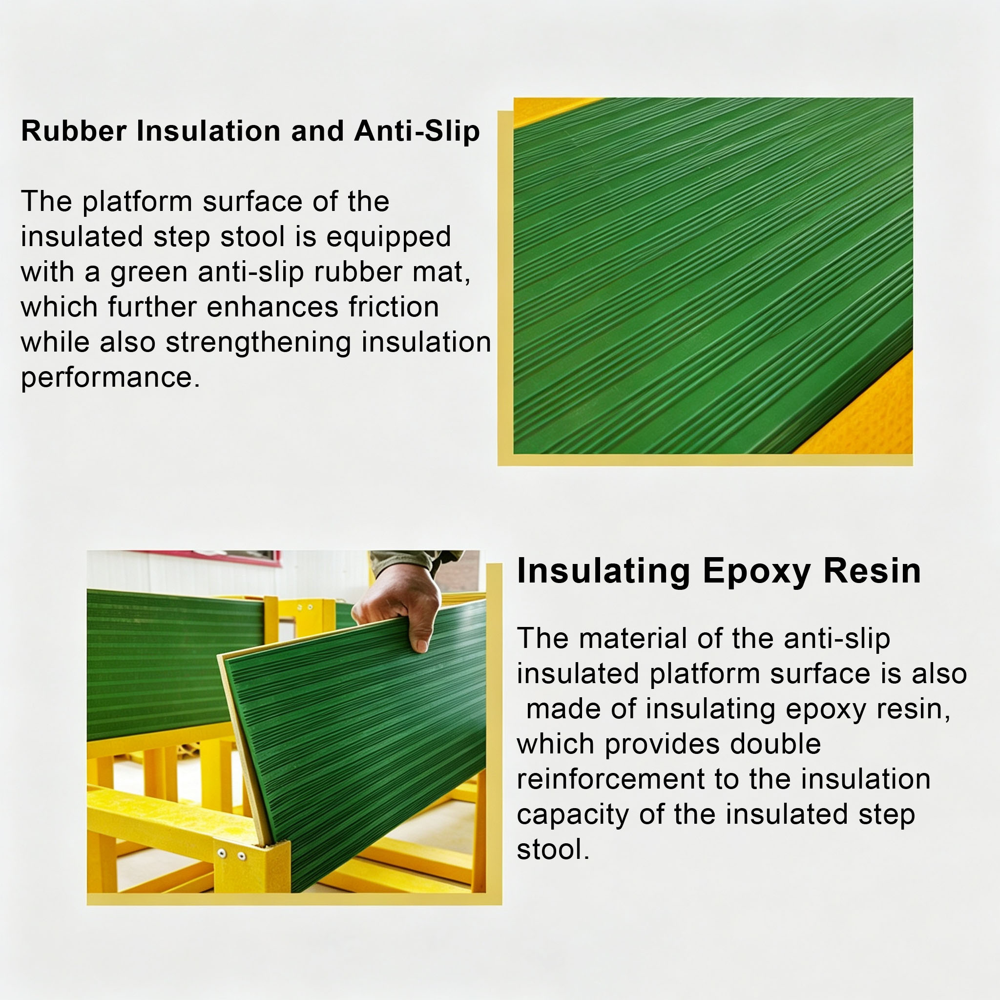 Insulated Fibreglass (FRP) Step Stool & Work Platform detail 2