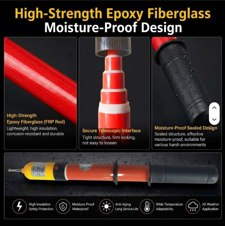 High Voltage Insulated Operating Rod, Telescopic detail 5