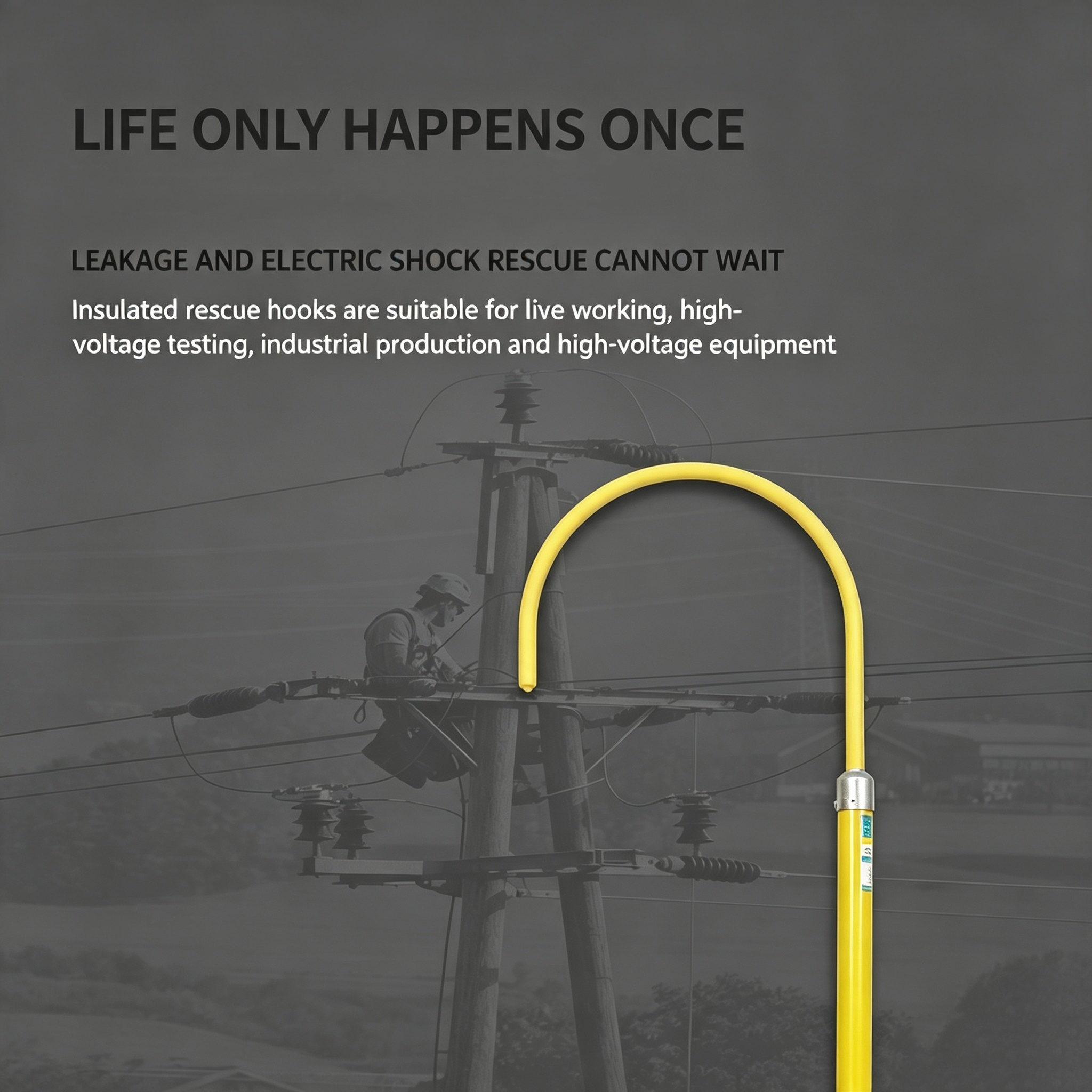 High Voltage Insulated Personal Rescue Hook detail 2